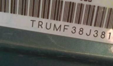 VIN prefix TRUMF38J3810