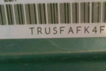 VIN prefix TRUSFAFK4F10