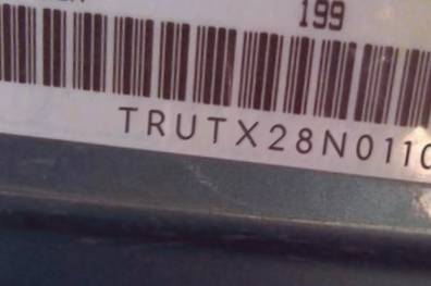 VIN prefix TRUTX28N0110