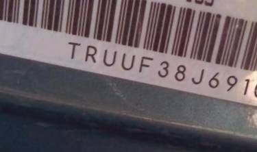 VIN prefix TRUUF38J6910