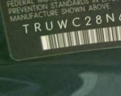 VIN prefix TRUWC28N6210