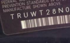 VIN prefix TRUWT28N0110