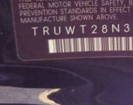 VIN prefix TRUWT28N3310