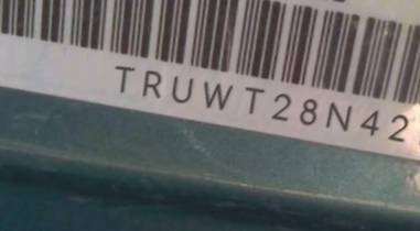 VIN prefix TRUWT28N4210