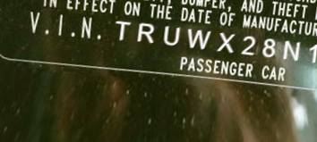 VIN prefix TRUWX28N1110