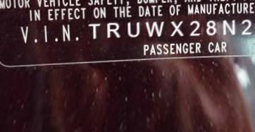 VIN prefix TRUWX28N2110