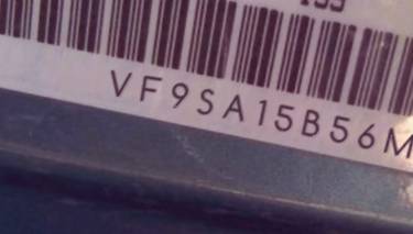 VIN prefix VF9SA15B56M7