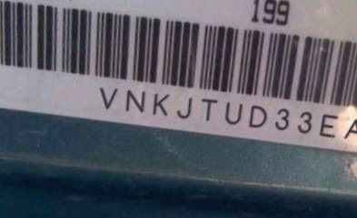 VIN prefix VNKJTUD33EA0