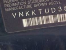 VIN prefix VNKKTUD38EA0