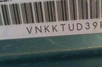 VIN prefix VNKKTUD39FA0