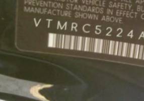 VIN prefix VTMRC5224AE0