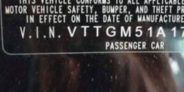 VIN prefix VTTGM51A1721