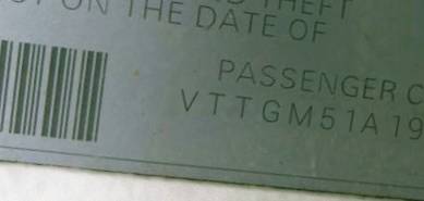 VIN prefix VTTGM51A1921