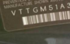 VIN prefix VTTGM51A3721