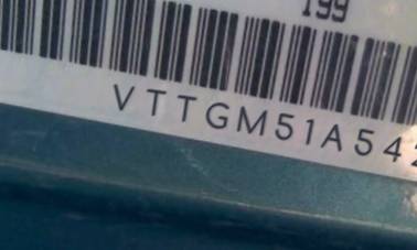VIN prefix VTTGM51A5421