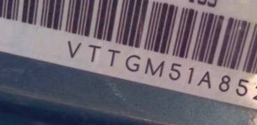 VIN prefix VTTGM51A8521