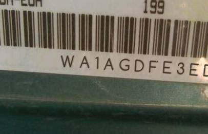 VIN prefix WA1AGDFE3ED0
