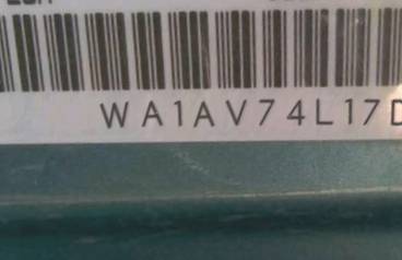 VIN prefix WA1AV74L17D0