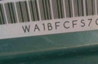 VIN prefix WA1BFCFS7GR0