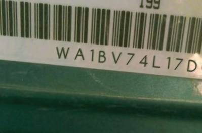 VIN prefix WA1BV74L17D0