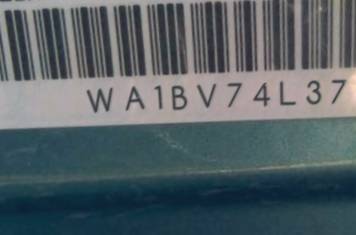 VIN prefix WA1BV74L37D0