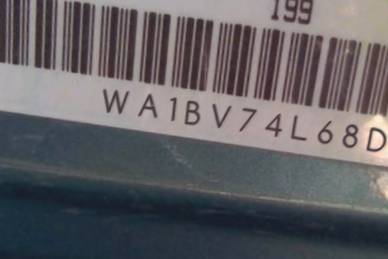 VIN prefix WA1BV74L68D0