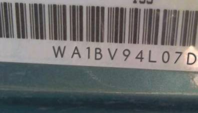 VIN prefix WA1BV94L07D1