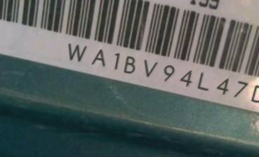 VIN prefix WA1BV94L47D0