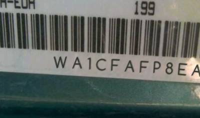 VIN prefix WA1CFAFP8EA0