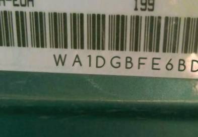 VIN prefix WA1DGBFE6BD0