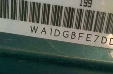 VIN prefix WA1DGBFE7DD0