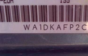 VIN prefix WA1DKAFP2CA1