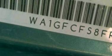 VIN prefix WA1GFCFS8FR0
