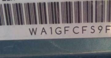 VIN prefix WA1GFCFS9FR0
