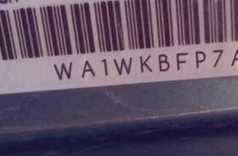 VIN prefix WA1WKBFP7AA0
