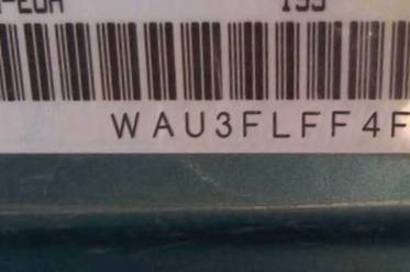 VIN prefix WAU3FLFF4F10