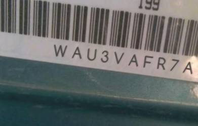 VIN prefix WAU3VAFR7AA0