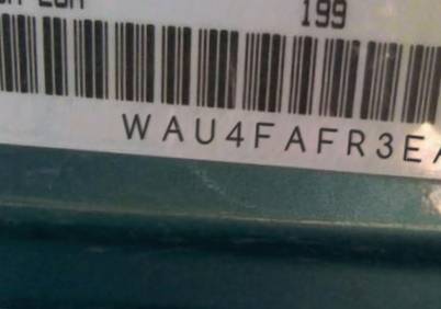VIN prefix WAU4FAFR3EA0