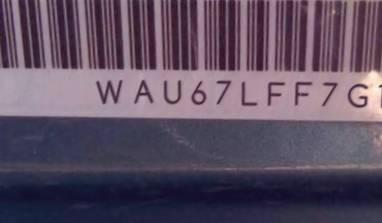 VIN prefix WAU67LFF7G10