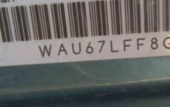 VIN prefix WAU67LFF8G10