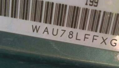 VIN prefix WAU78LFFXG10