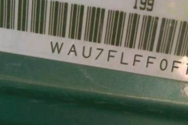 VIN prefix WAU7FLFF0F10