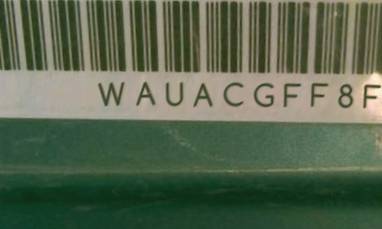 VIN prefix WAUACGFF8F11