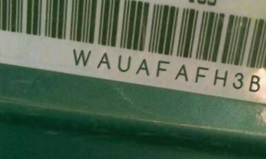 VIN prefix WAUAFAFH3BN0