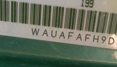 VIN prefix WAUAFAFH9DN0