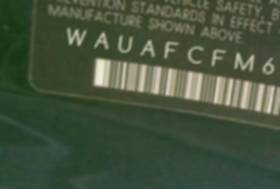VIN prefix WAUAFCFM6BA1