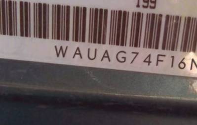 VIN prefix WAUAG74F16N0