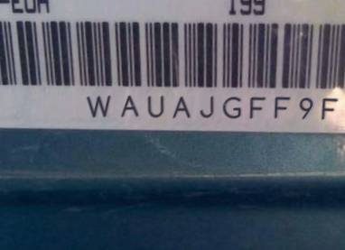 VIN prefix WAUAJGFF9F11