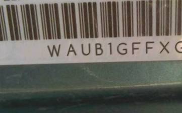 VIN prefix WAUB1GFFXG10