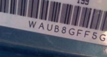 VIN prefix WAUB8GFF5G10